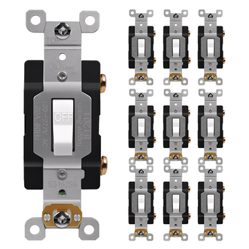 Enerlites Commercial Grade Toggle Switch 20A, Single Pole